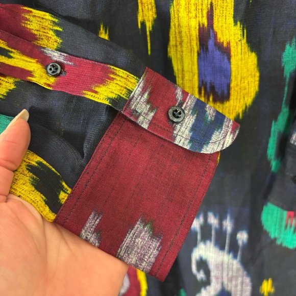 Ralph Lauren Vilgot Ikat-Print Evening Dress Womens 6 Purple Label Made in Italy - Picture 16 of 16